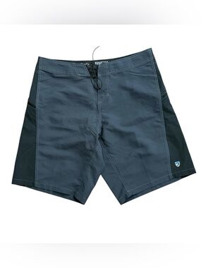 Kuhl Mutiny Board Shorts Black Grey Swim Trunks Hybrid Hiking Outdoors Size 38